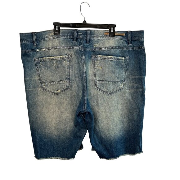 Jordan Craig Men's Distressed Ripped Jean Shorts Sz 44 Hip Hop Streetwear Grunge - Picture 2 of 13